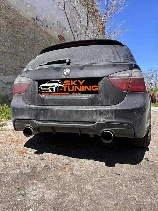 Дифузьор / добавка за задна броня за БМВ Е90 - Е91 / BMW E90 с щипки