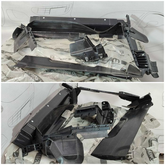 Set deflectoare / Ghidaje aer / Mască radiator Jeep Renegade COD: 52126085 2016 / [2014+] / (1C4)