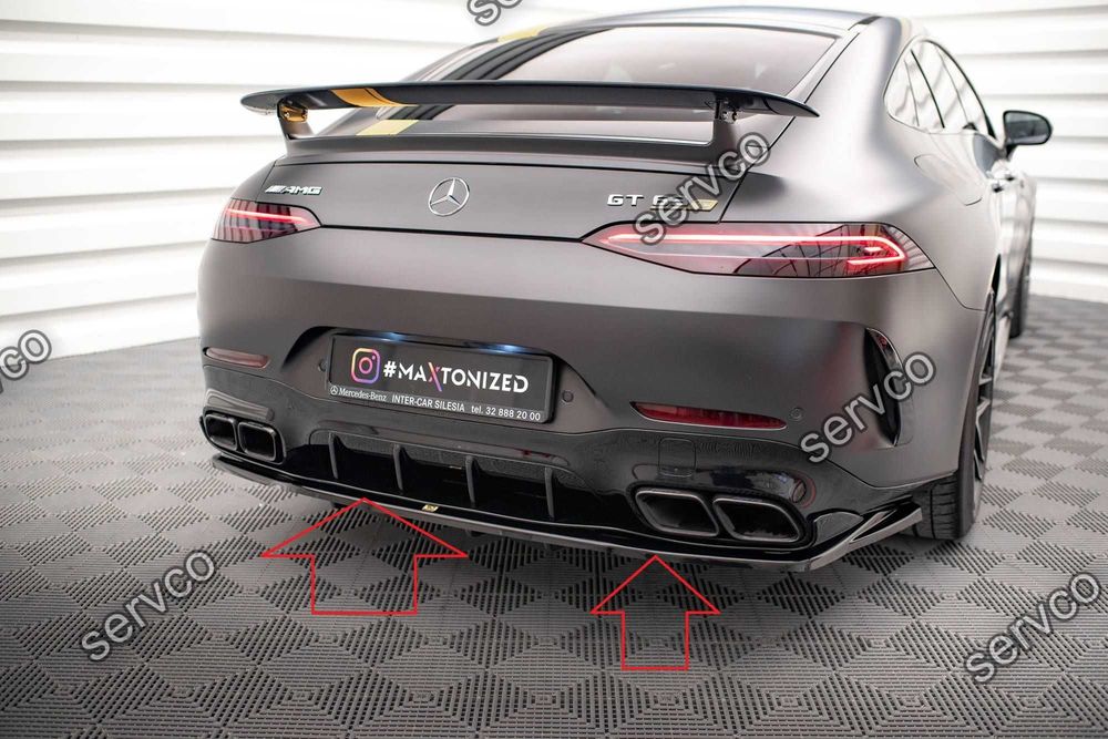 Pachet Set Splitter Exterior Lip Prelungiri Body kit tuning AMG GT 63 S 4 Door-Coupe 2018- v3 - Maxton Design