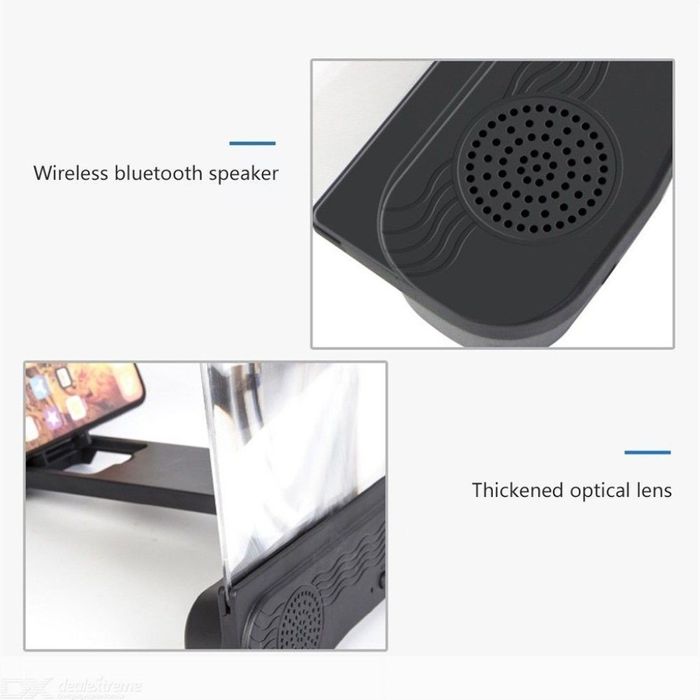 Сгъваем увеличителен екран за телефони 12" с безжична колона K8