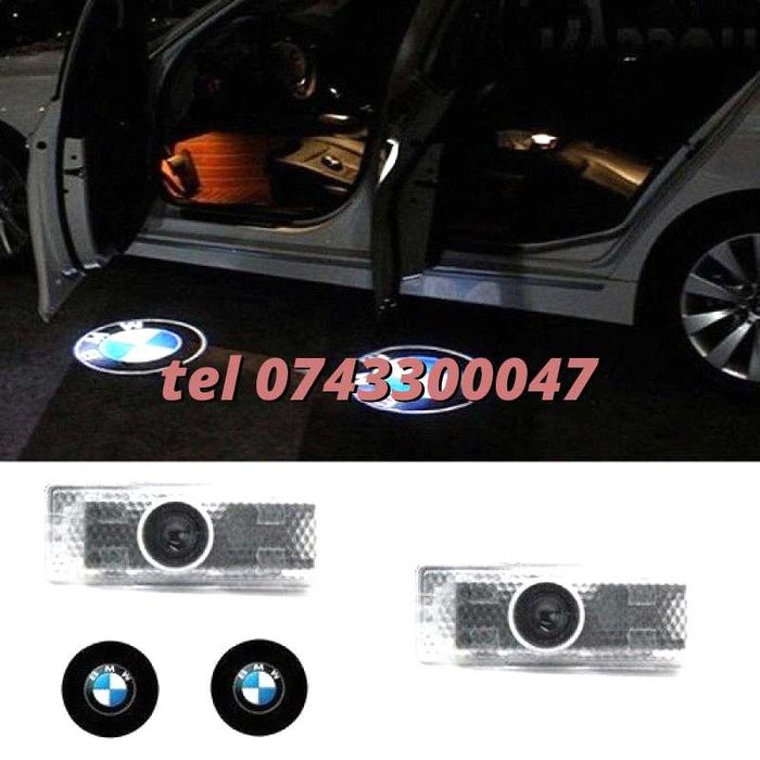 Set 2Buc Proiector Lampa Lumini Usi Holograma Bmw Logo Clasic Led