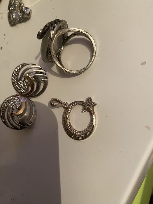 Серебро набор, кольцо, серьги