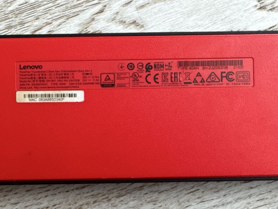 Docking station Lenovo Thinkpad Thunderbolt 3 Gen 2