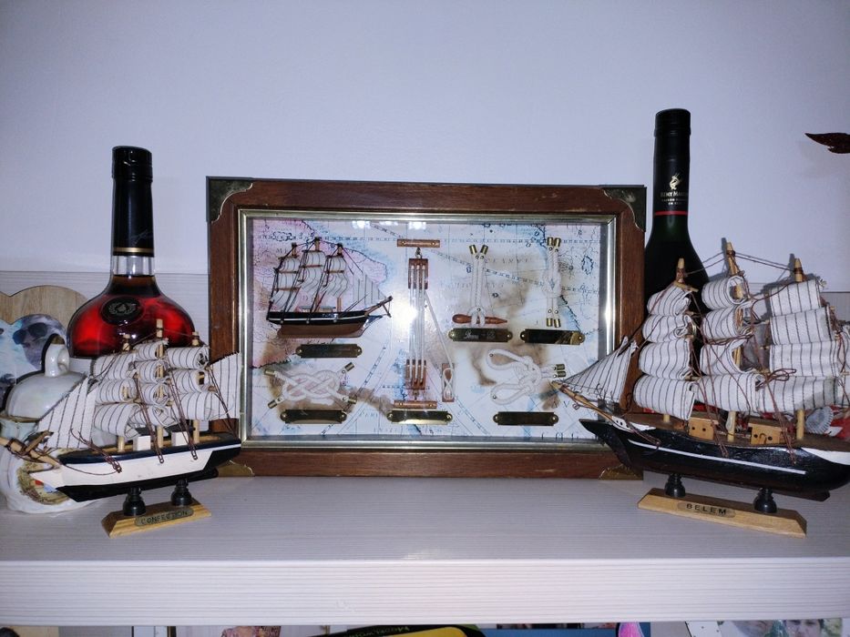 Tablou marinaresc 3D cu corăbii și Noduri