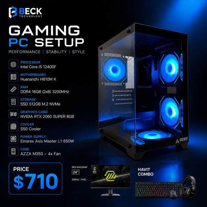 PC gaming Kompyuter komplekt