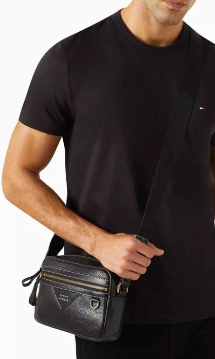 Мъжка чанта от естествена кожа Tommy Hilfiger