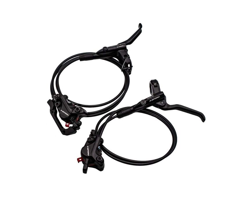 НОВИ КОМПЛЕКТ ПРЕДНА И ЗАДНА Хидравлични дискови спирачки + 2 адаптера