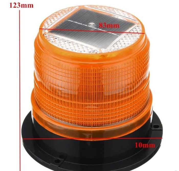 Соларна сигнална лампа маяк с 8 LED диода - соларна
