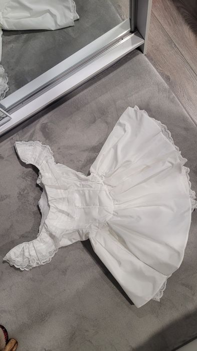 Бяла къса рокля Shein