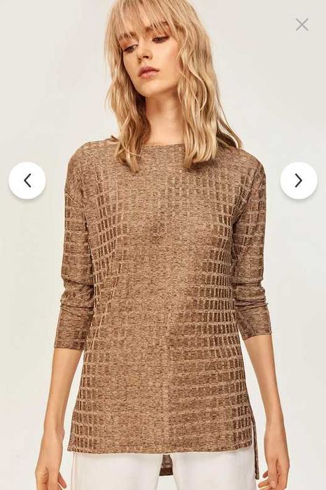 Bluză tricotată strălucitoare zara stil metalic