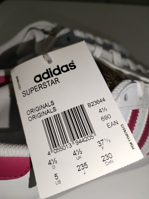 Adidas Superstar-ест. кожа-нови-номер 37 1/3