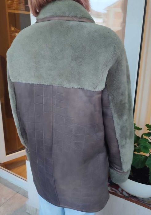 Мъжко ново кожено палто. "М" размер.