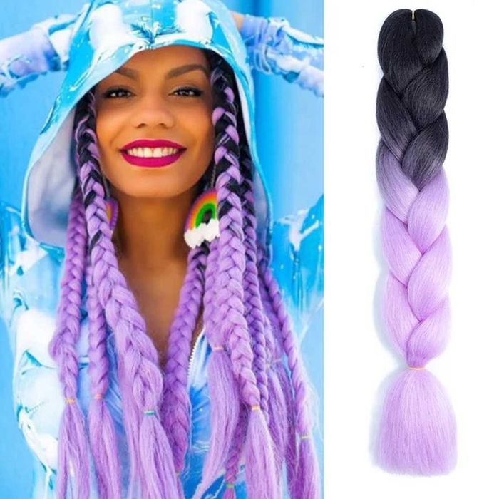 Extensii codite impletite afro colorate