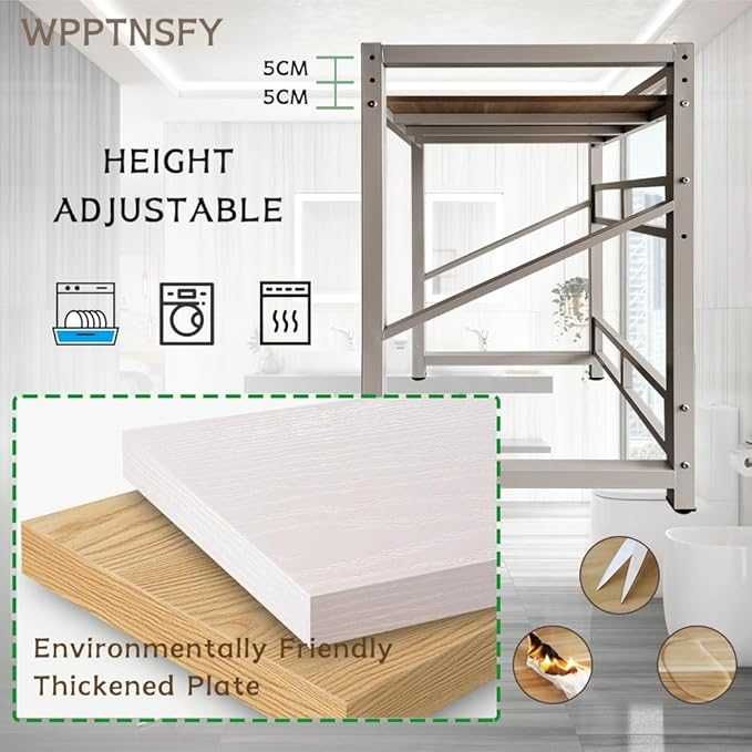 Рафт, стойка за пералня и сушилня, над пералнята, Товароносимост 350кг