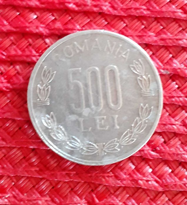Moneda națională 500 lei din anul 1999.