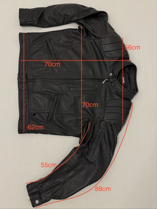 Geaca Moto BMW (58 XXL) Motorad Piele motociclist chopper cruiser biker protectii