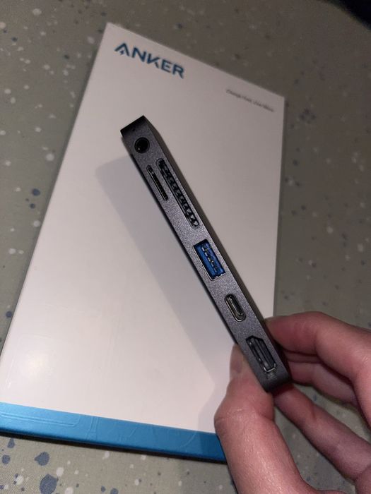 USB хъб Anker - Power Expand Direct, 6 порта, USB-C, iPad Pro, сив