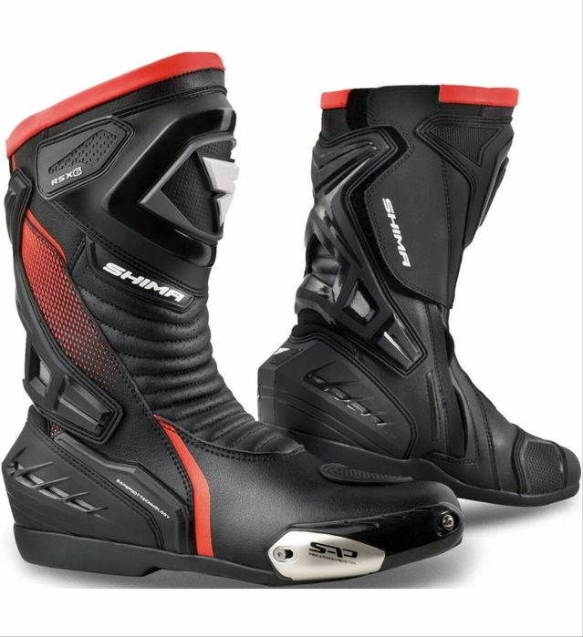 Ghete moto Shima RSX-6 red fluo