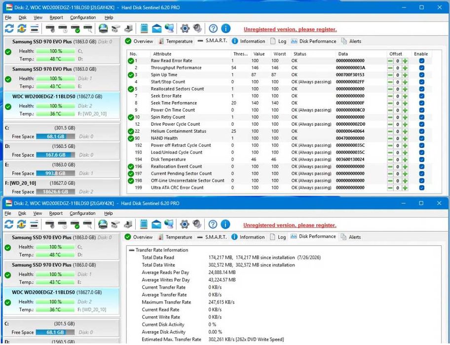 HDD Extern WD Elements 20TB, 3.5", USB 3.0 - Sănătate 100%, Pachet Complet