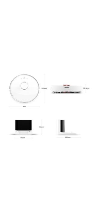 Robot de aspirare Roborock 2, 14.4 V, Mop, Autonomie 2h, WiFi, Alb