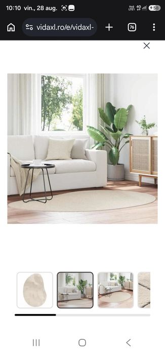 Covor HUARTE Bej 140 x 200 cm Poliester