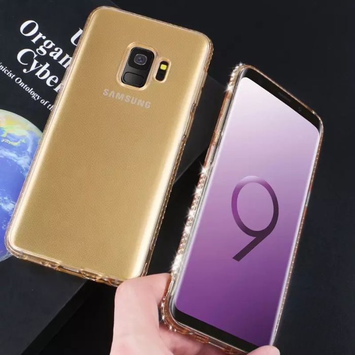 Husa Silicon cu pietricele pt. Samsung Galaxy S8 / S9