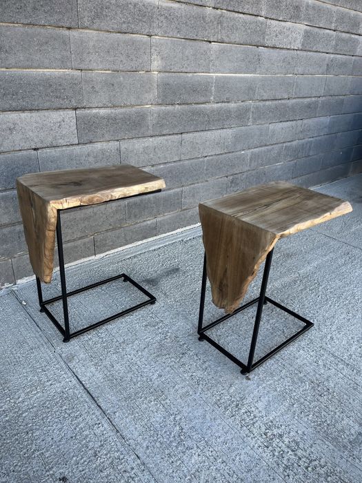 Маса за кафе помощна маса нощен шкаф индустриален стил рустик