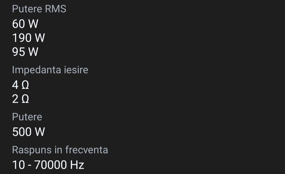 Vând stație Pioneer  500w