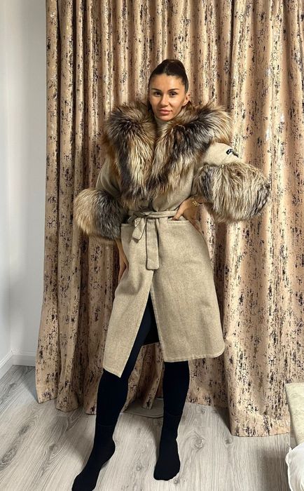 Palton Alpacacu blana naturala