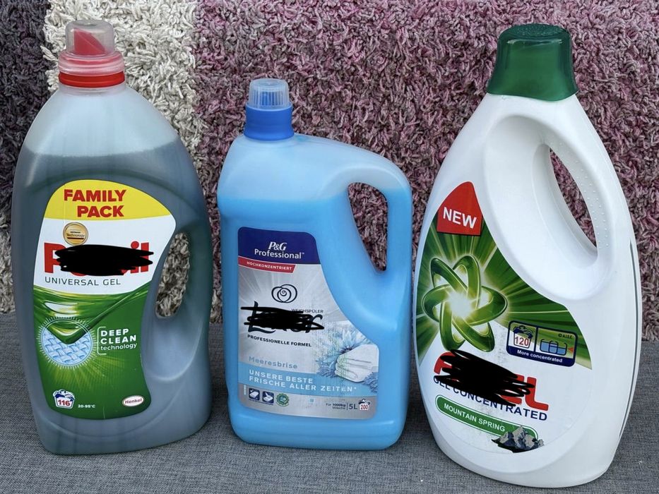 Detergent haine/vase/balsam/gel de dus