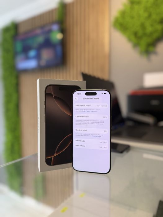**ATS GSM**iPhone 16 Pro 256Gb Desert/Baterie98%/Grad A/Fact+Gar 12 luni