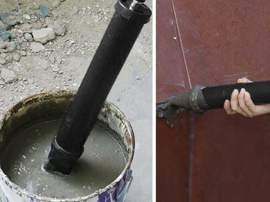 Шприц помпа за цимент и фугиране BIGSTREN, с 4 накрайника, 850 мл