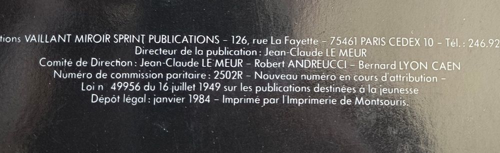 Rahan Nr 36 rar- Moartea lui Rahan - ed. Franceza originala