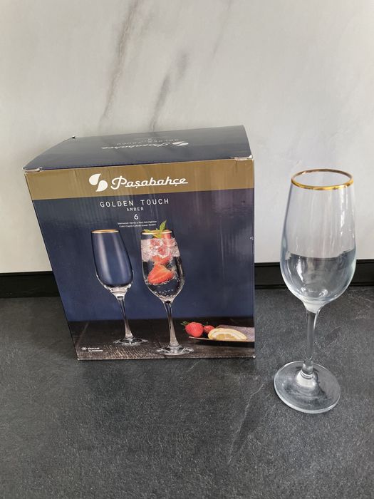 Set 6 pahare sampanie auriu
