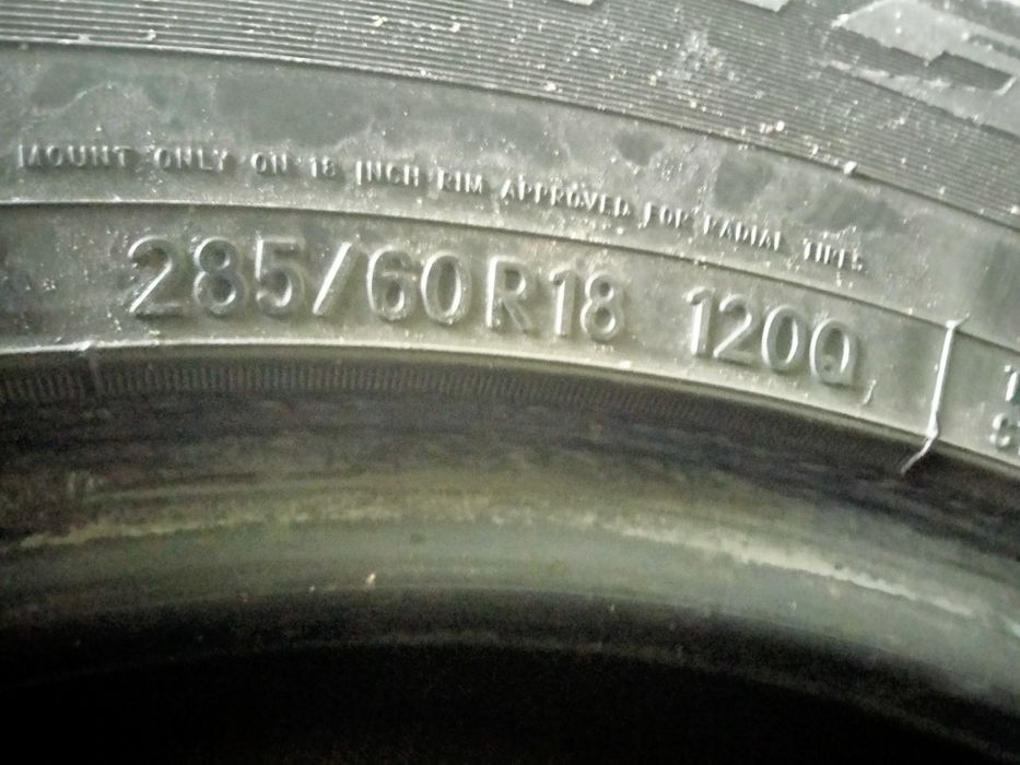 Продам шины 285/60/18