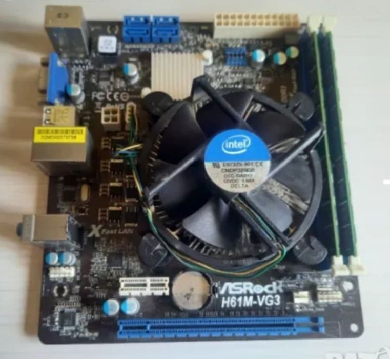 Оборудвано Дъно Asrock H61M-VG С i5 2500 3.3Ghz.