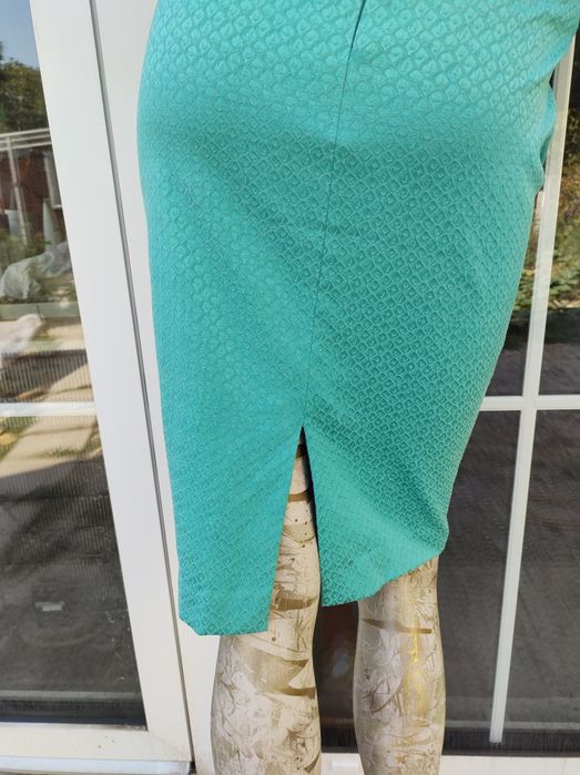 Taior Compleu Sacou Fusta Elegant Office Turcoaz Elastic