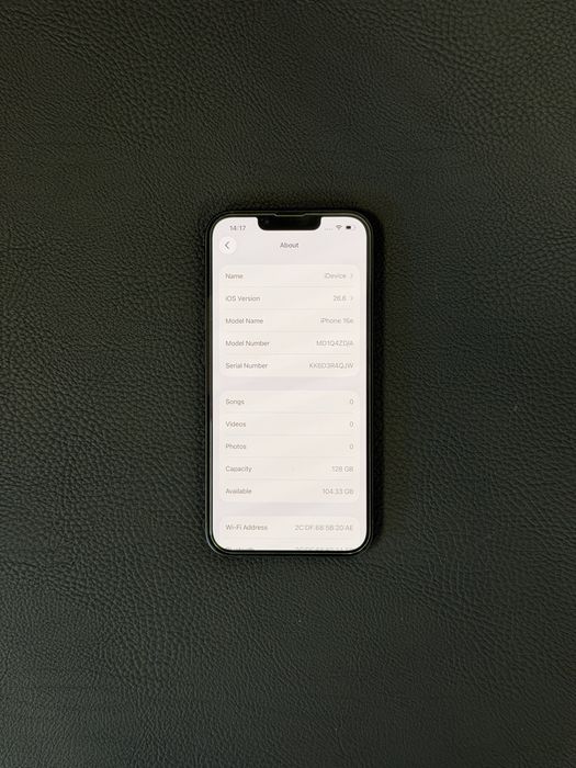 iPhone 16e - 61 цикъла
