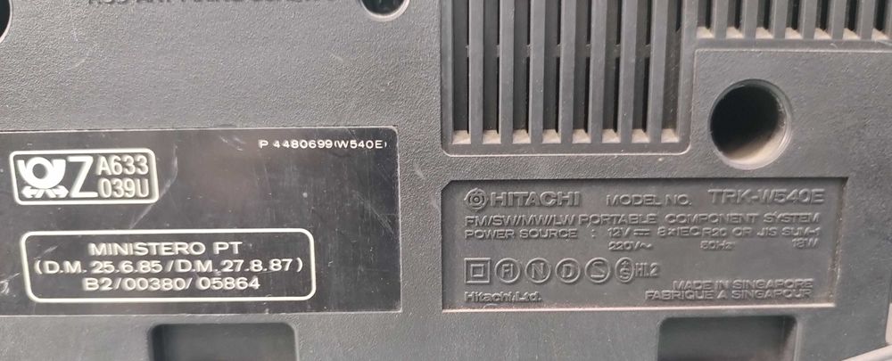 Hitachi TRK-W540E radio cassette player Хитачи радио касетофон работещ