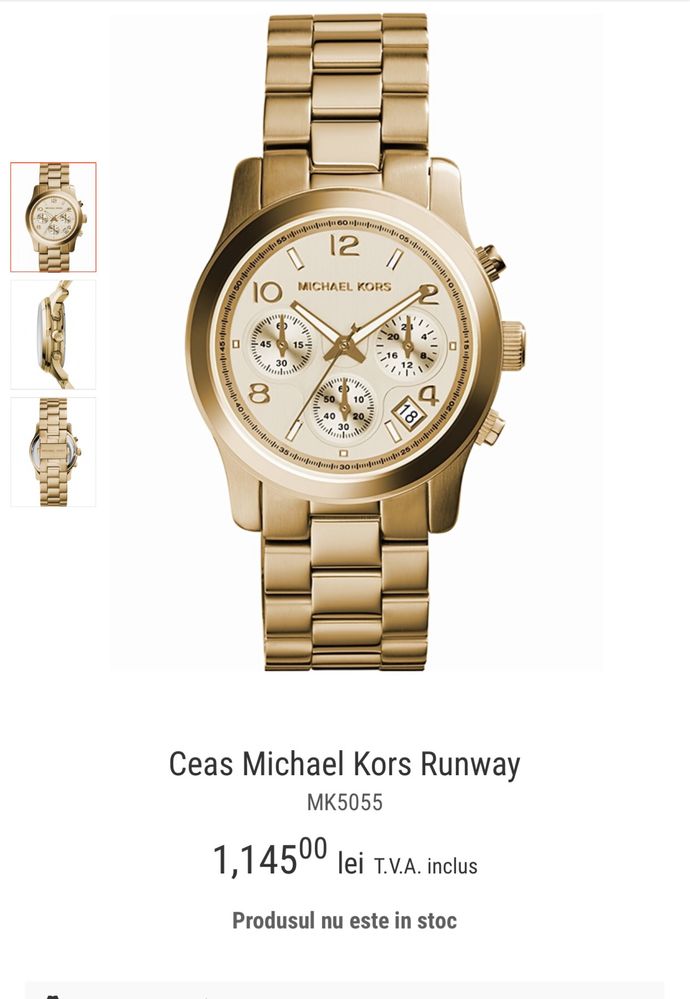 Ceas michael hot sale kors pret