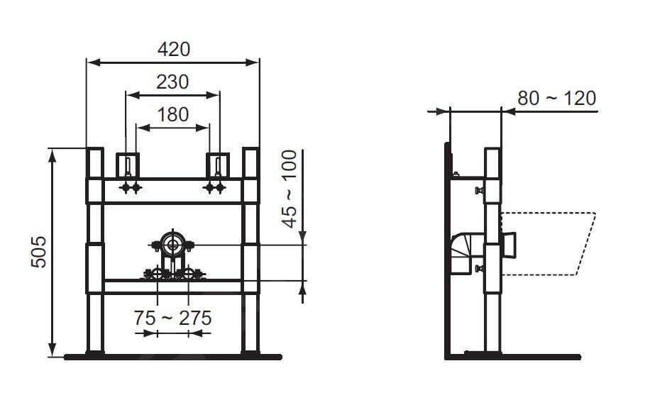 Suport cadru bideu suspendat IdealCasa