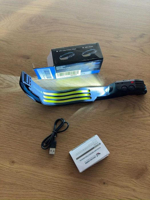 Lanterna Frontala LED de Cap Smiling Shark – Reincarcabila – 230° Noua