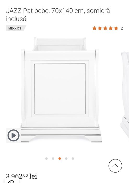 Vand patut bebe Mobexpert si saltea inclusa Mobexpert