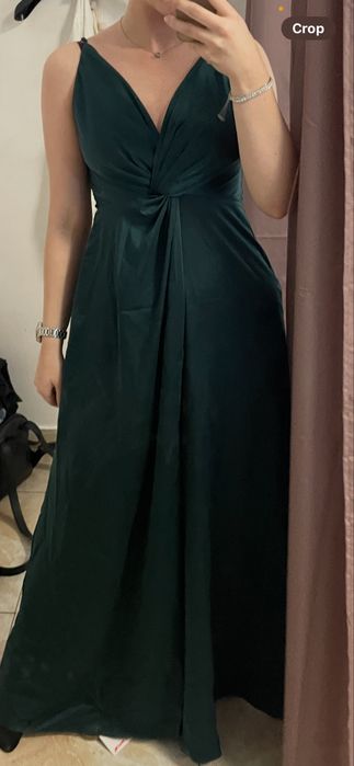 Официална зелена рокля