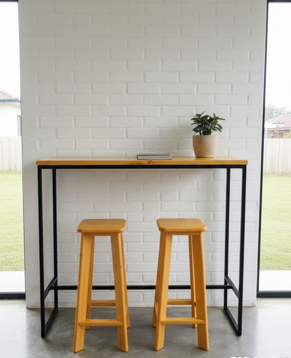 Бар маса и два стола нов комплект