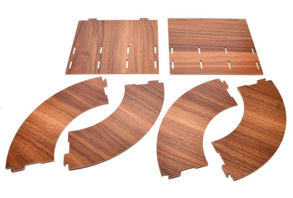 Стилен дървен органайзер за документи с 3 отделения