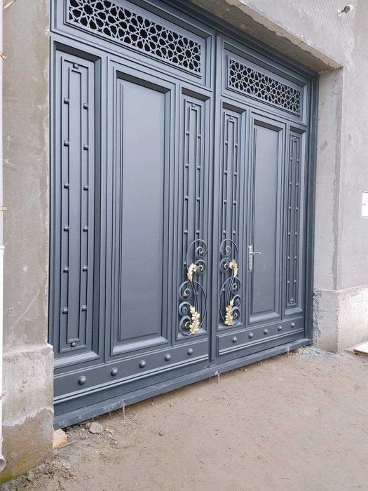 Металлические ворота под ключ | Темир дарвоза | Temir darvoza Naves