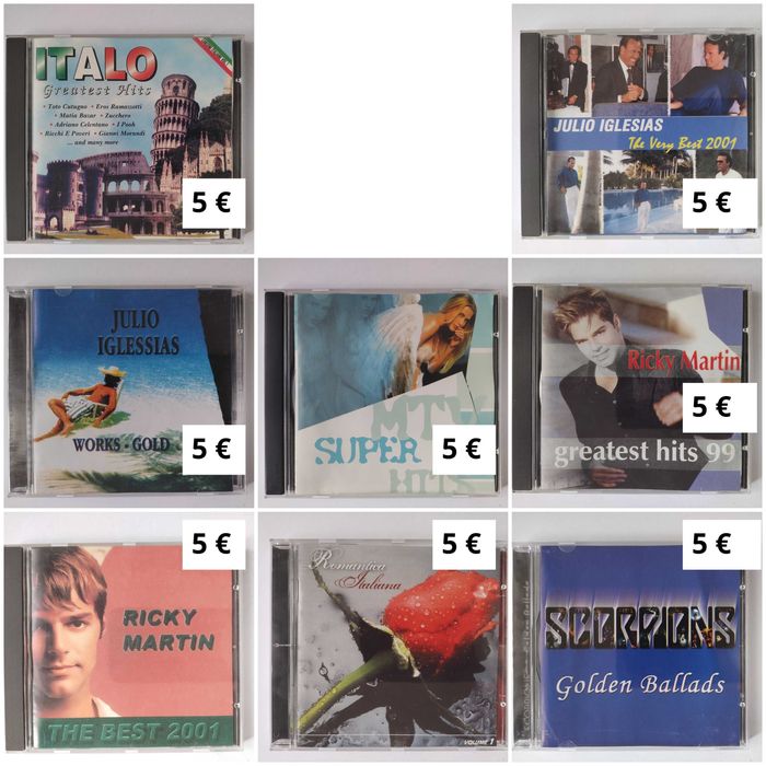 CD дискове по 3 и 5 €/диск