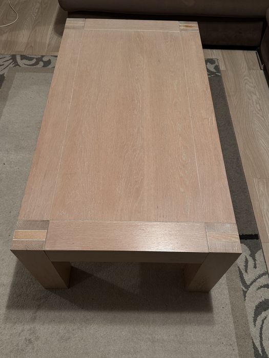 Masa de cafea masiva 130x70cm - construcție solidă, design minimalist