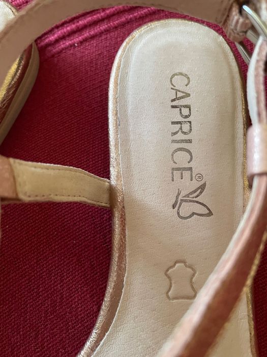 Sandale elegante noi din piele aramiu Caprice mar.40